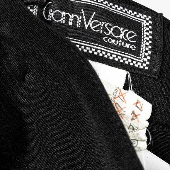 Gianni Versace Vintage Asymmetrical Draped Silk Pant - Picture 4 of 9